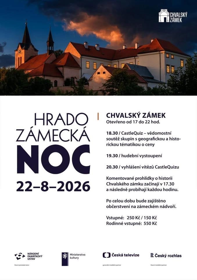 Hradozámecká noc na Chvalském zámku