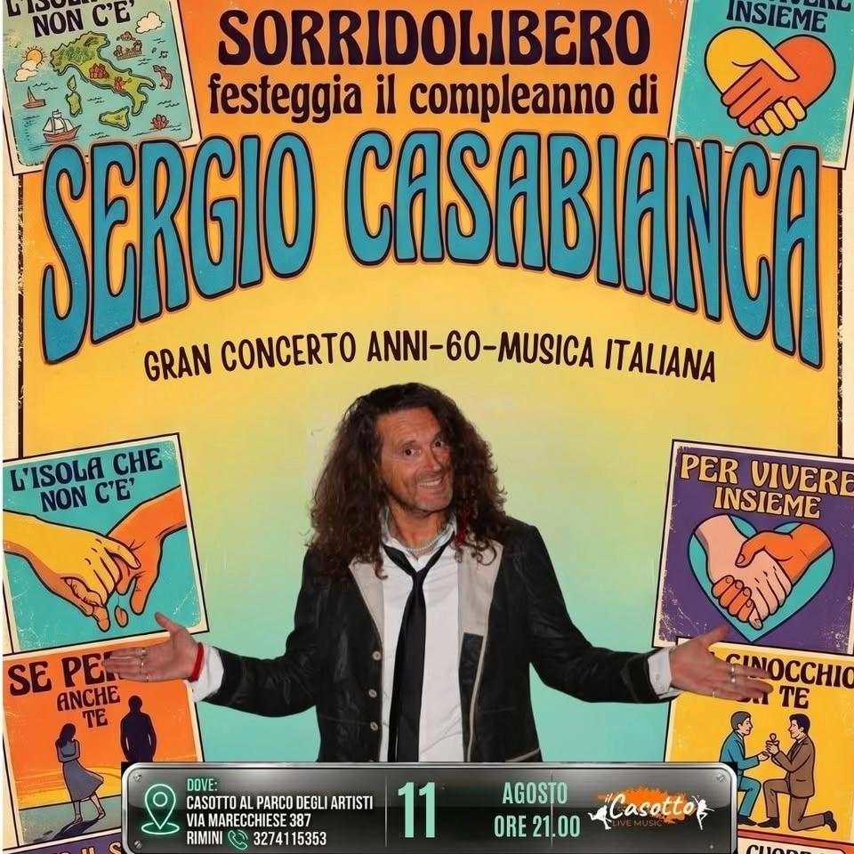 Sorridolibero festeggia… il compleanno di Sergio Casabianca! Concerto Anni ’60 con i Doctor Luba