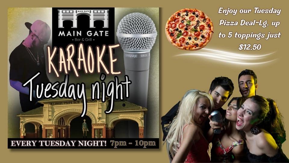Karaoke at The Main Gate plus Pizza Party