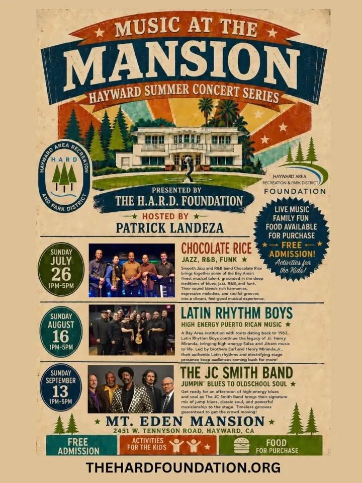 Music at the Mansion – Hayward Summer Concert Series Feat. Latin Rhythm Boys