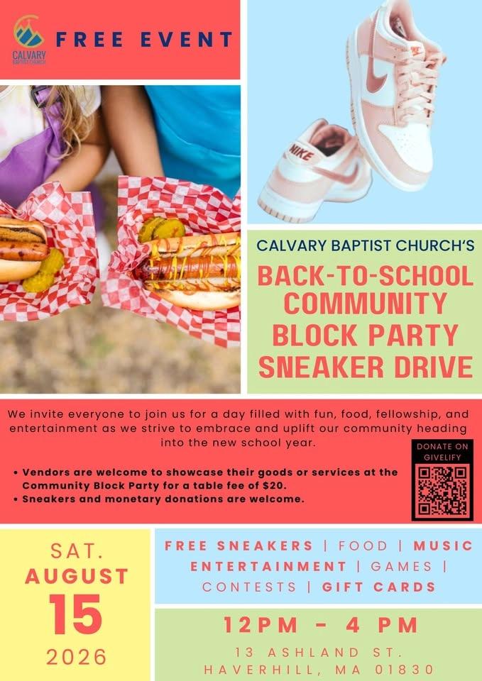 Community Back-to-School Block Party & Sneaker Drive