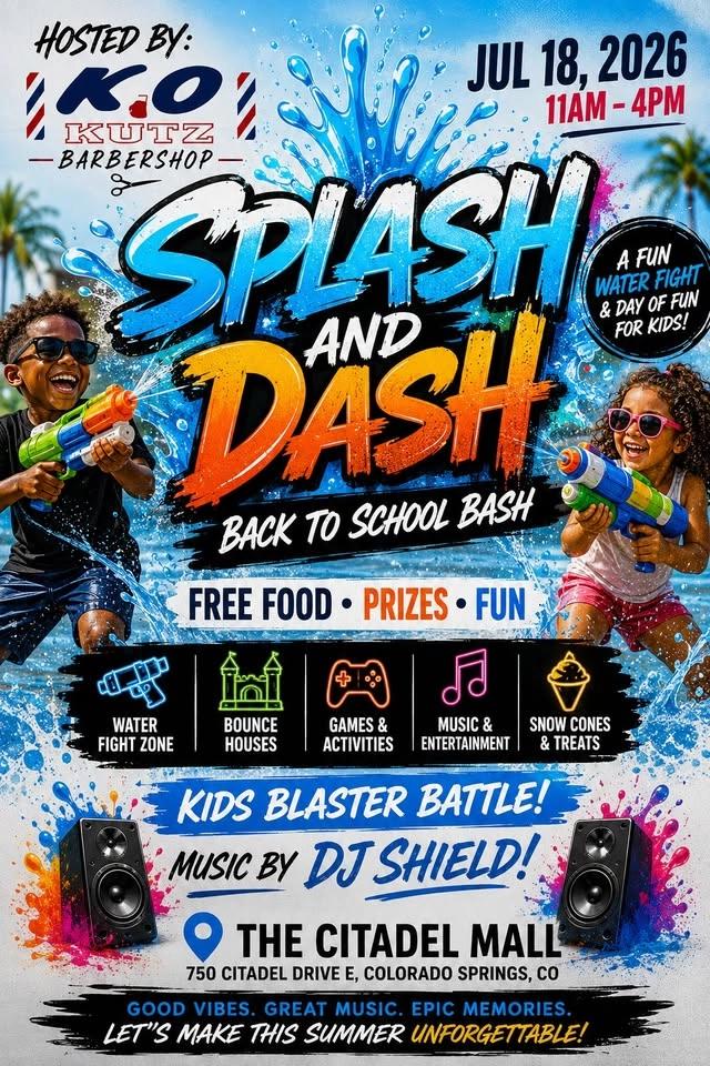 Splash and Dash back to school bash