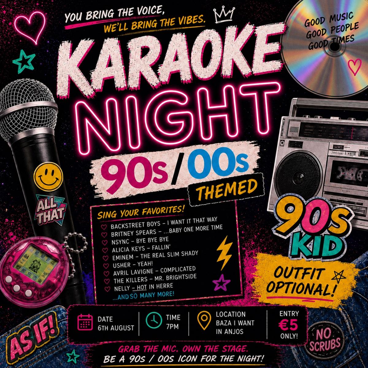 🎤 REWIND: 90s & 00s Karaoke Night