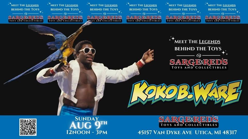 Meet WWE Legend KoKo B. Ware at Sarge & Red's Toys in Utica, MI