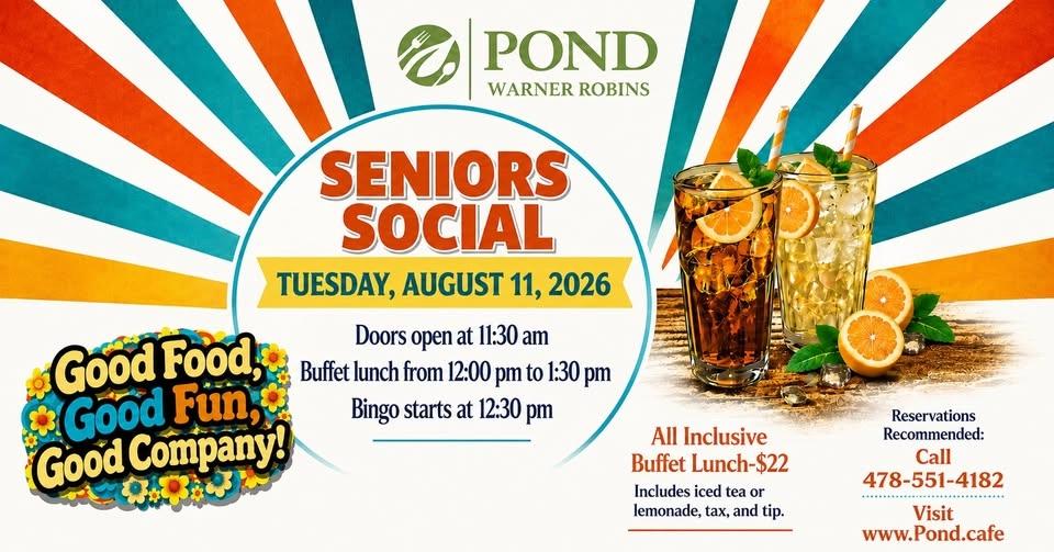 SENIORS SOCIAL Lunch Buffet + Bingo