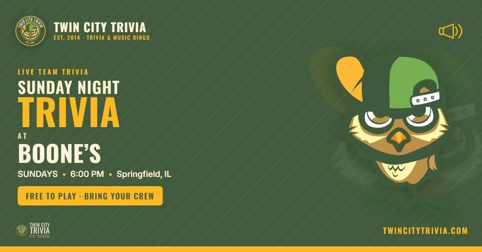 Sunday Night Trivia at Boone's!