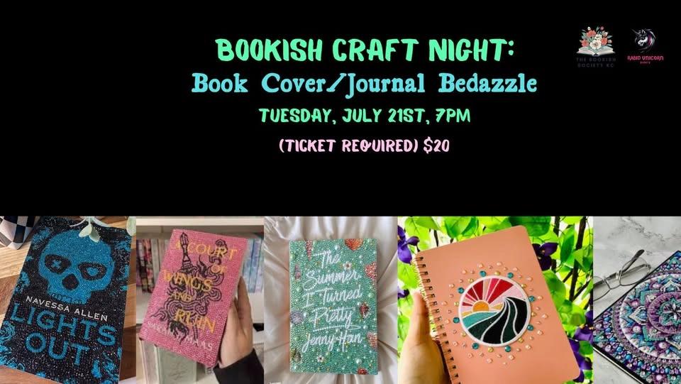 Bookish Craft Night: Book Cover/Journal Bedazzle