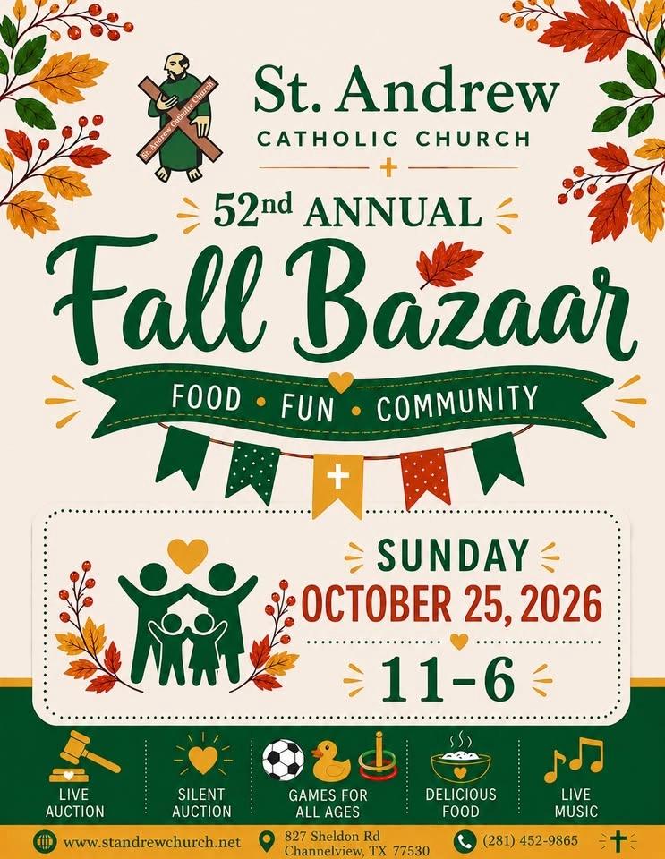 St. Andrew Fall Bazaar - SAVE THE DATE