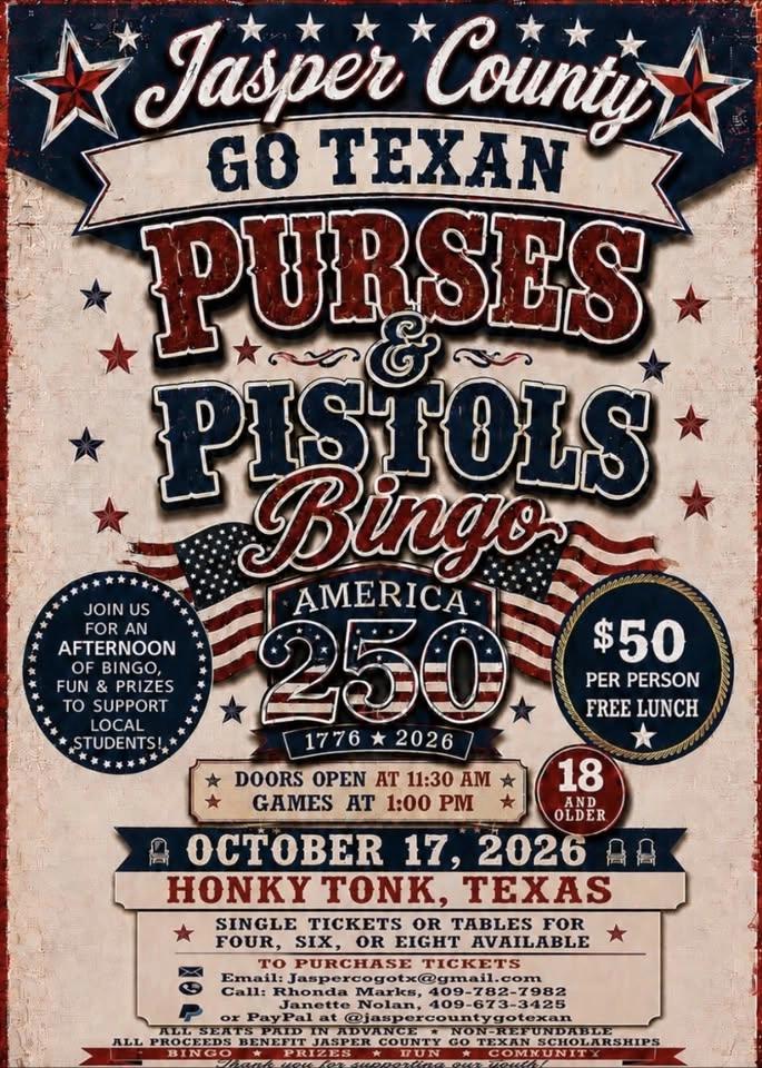 America 250 Purses & Pistols Bingo