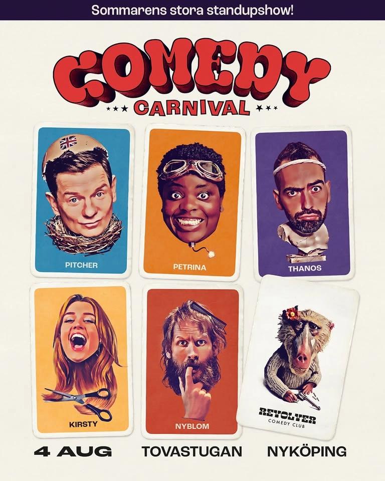 Comedy Carnival: Sommarens stora standupshow! • 4/8 • Nyköping