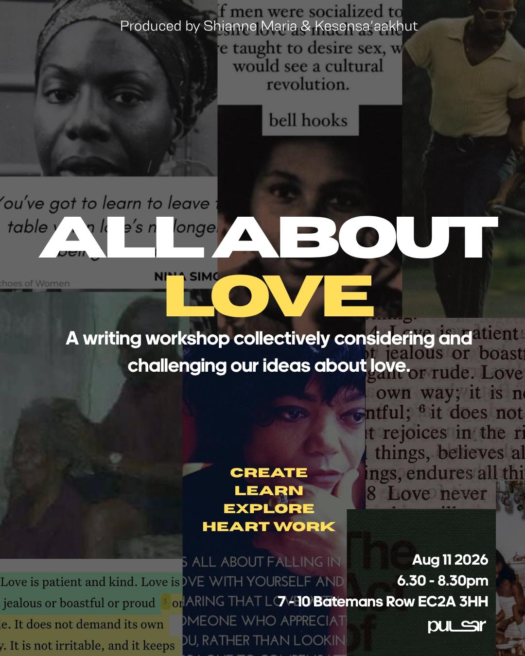 All About Love - Writing Workshop