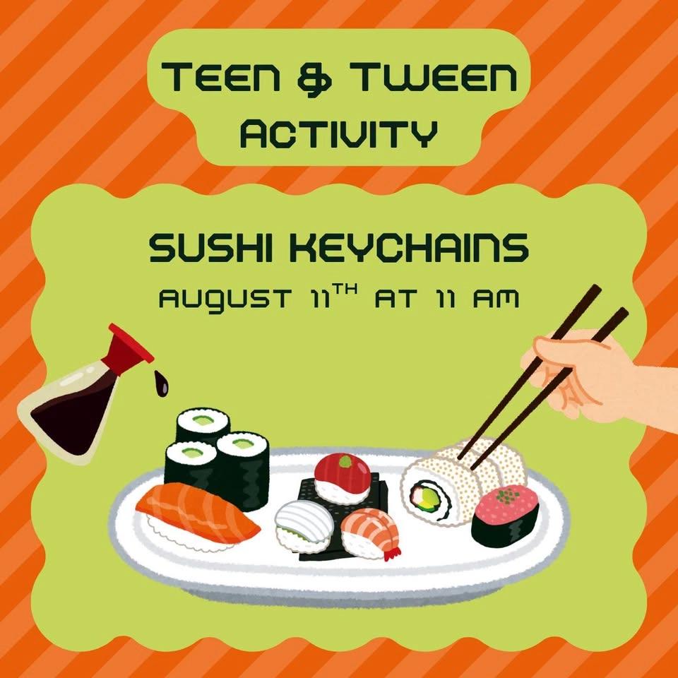 Tween/teen Sushi Keychains