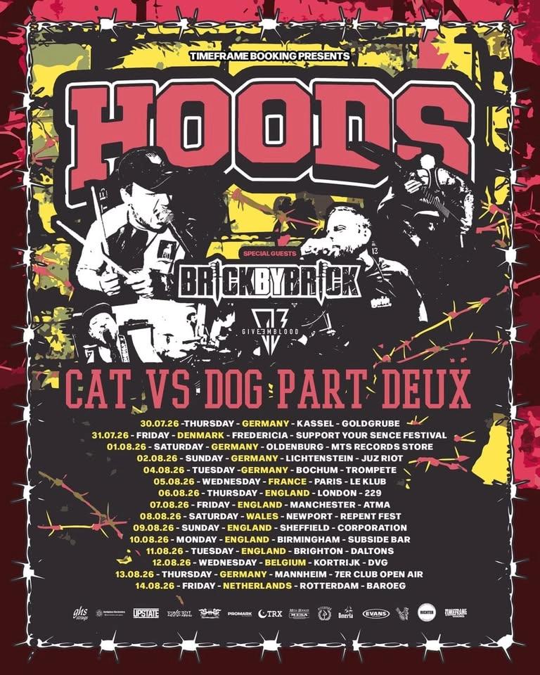 HOODS + BRICK BY BRICK + GIVE EM BLOOD/ Hardcore Metalcore Crossover @ 7er Club Sommerbühne Open Air