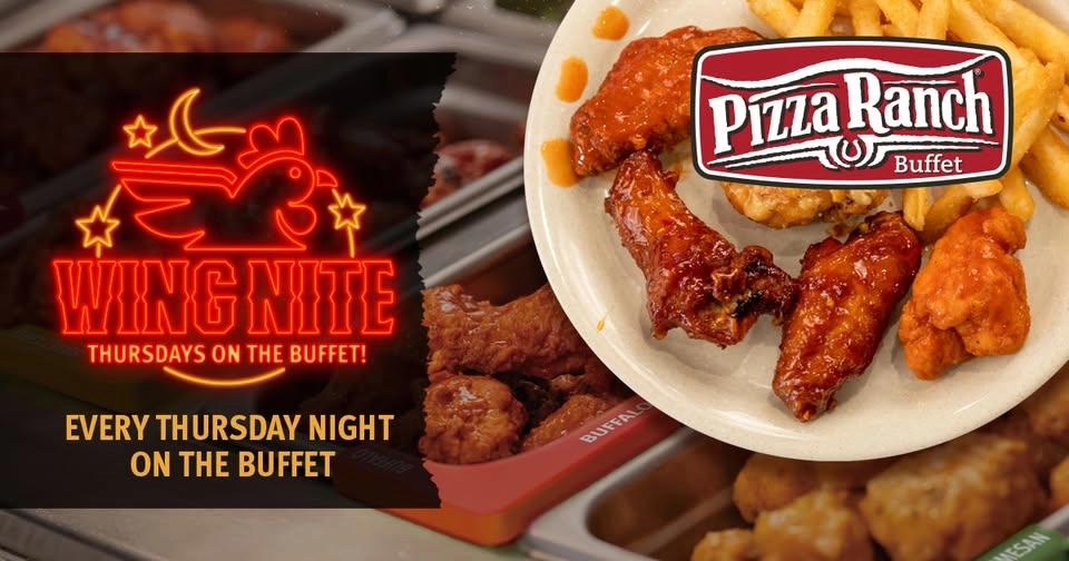 Wing Nite Every Thursday Night at Pizza Ranch