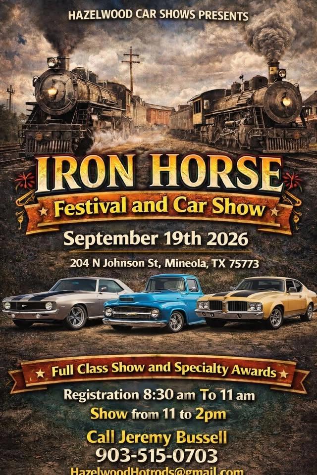 Mineola Iron Horse Car Show and Festival!