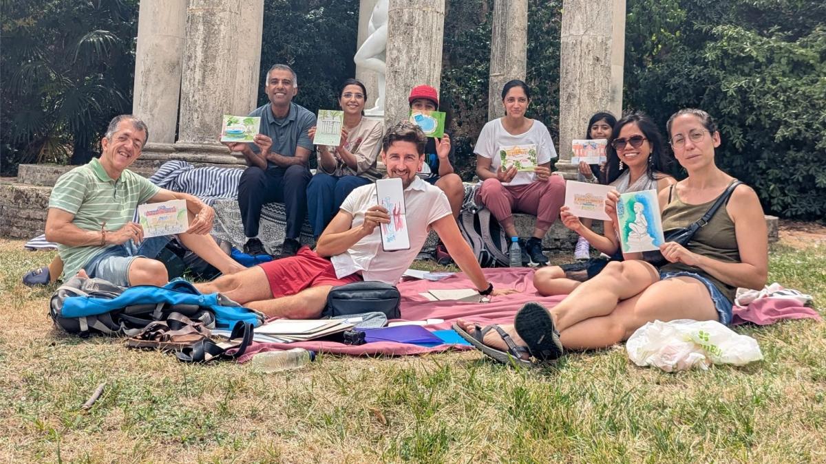 🎭Sketching🎨 Taller de dibujo y acuarela en Jardín Versalles Secreto