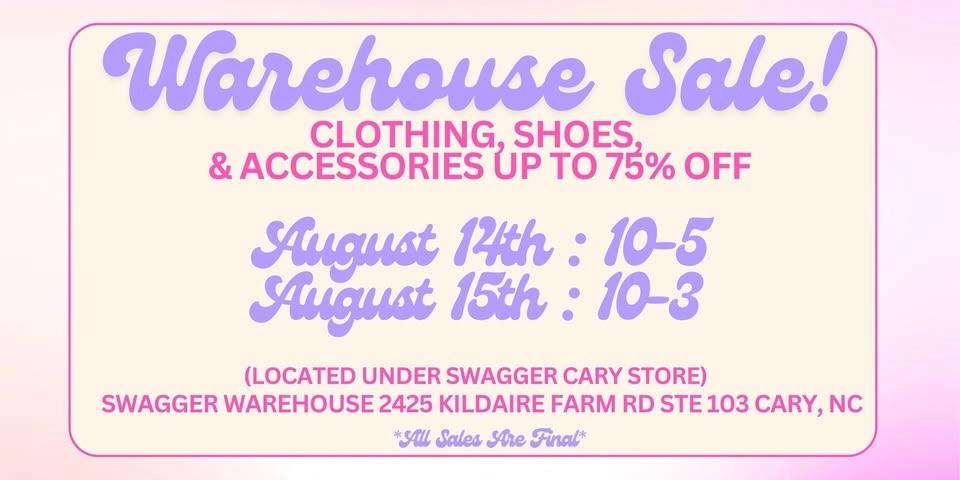Swagger Boutique Fall 2026 Warehouse Sale