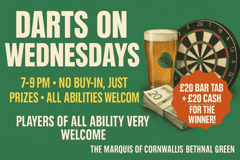 Darts Tournament - No Buyin, Just Pints and Prizes!