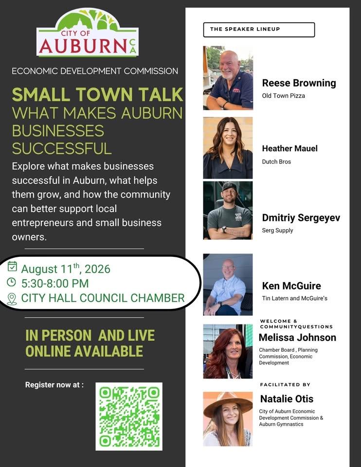 Small Town Talk Auburn's Economic Development Town Hall