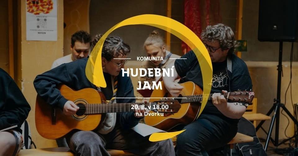 Hudební jam na dvorku ve Skauťáku na Staromáku 𝄞