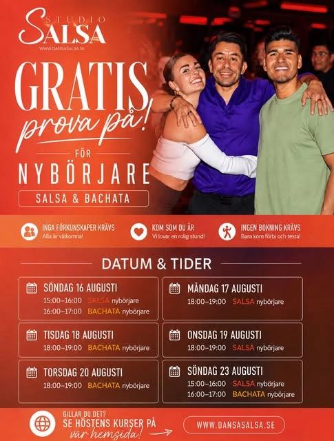 Gratis Prova-På för Nybörjare – Salsa & Bachata