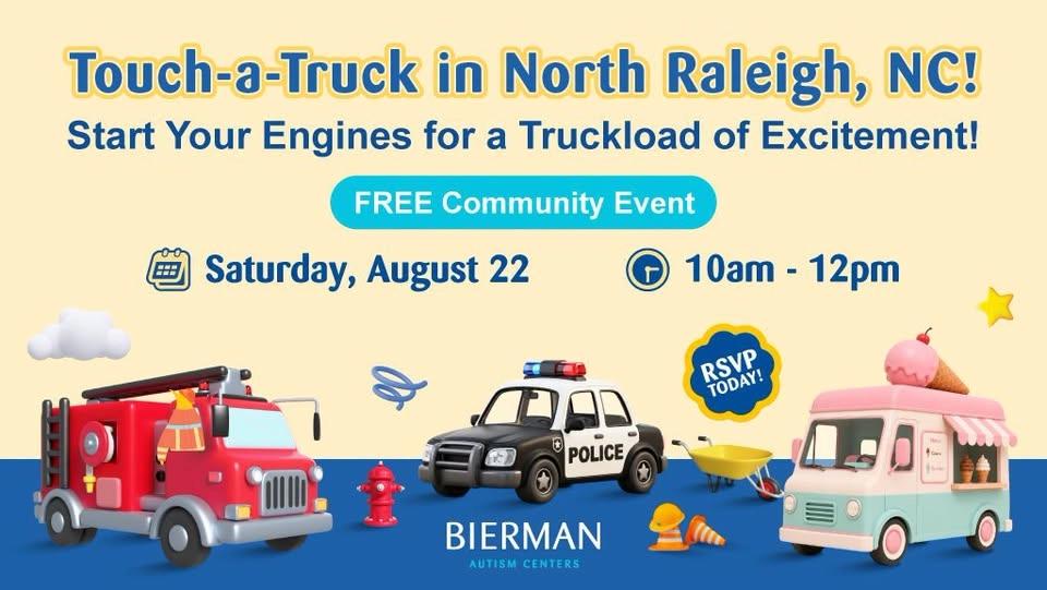 FREE Sensory-Friendly Touch-a-Truck in North Raleigh!