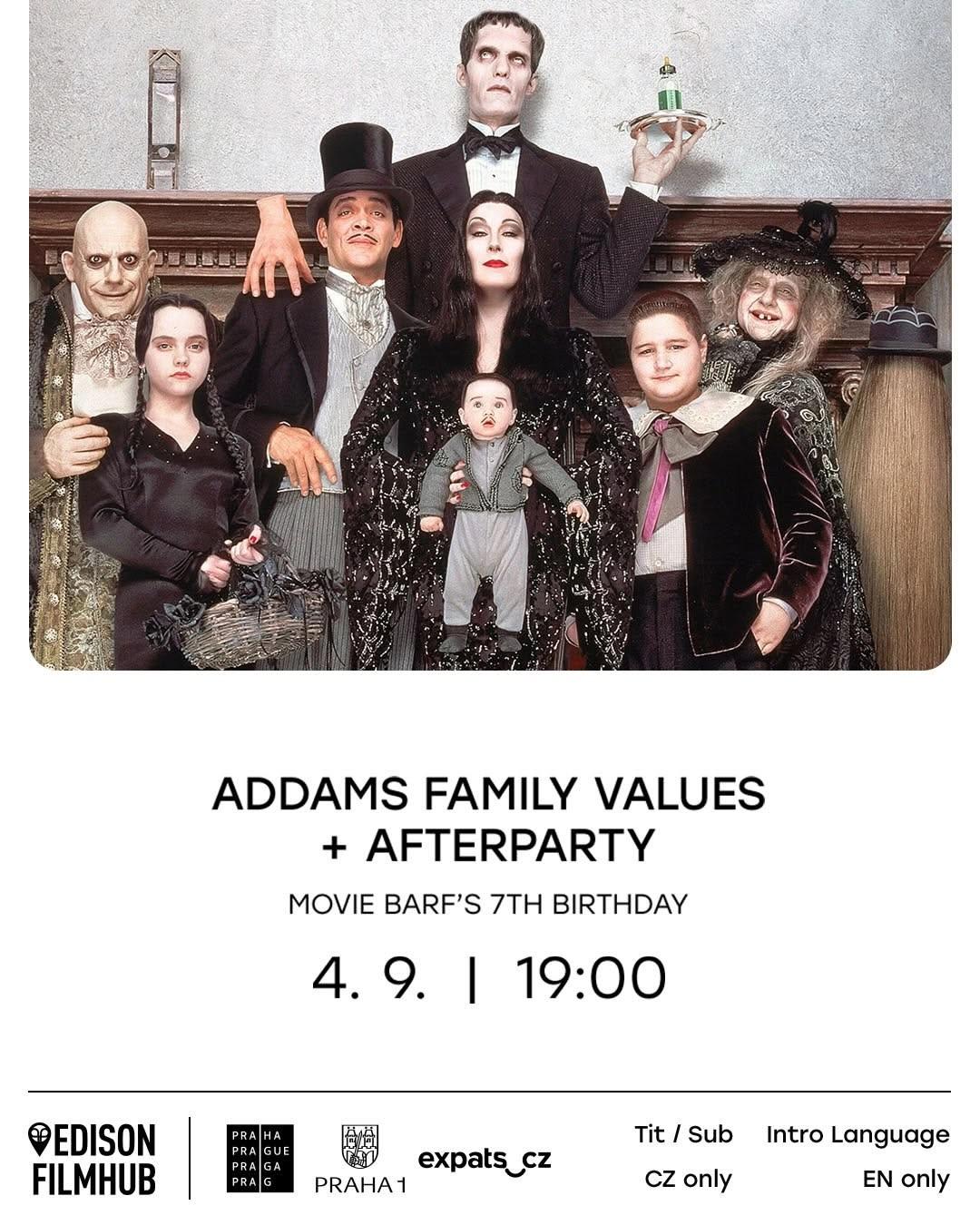 Addams Family Values + Afterparty – Movie Barf's 7th Birthday