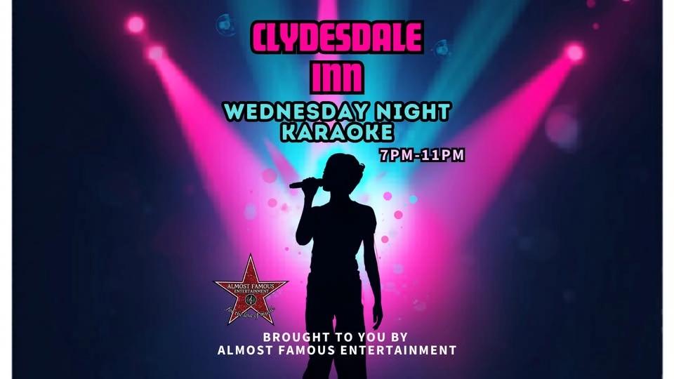 Karaoke Wednesdays at The Clydesdale Inn Pub
