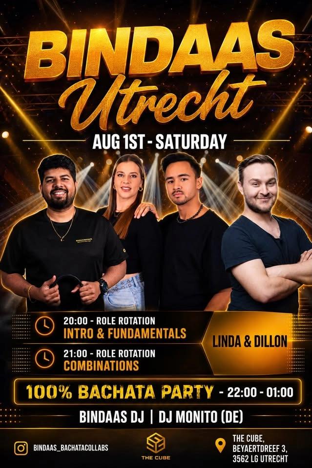 BINDAAS UTRECHT 2026 - 100% TOP MONTHLY BACHATA EVENT