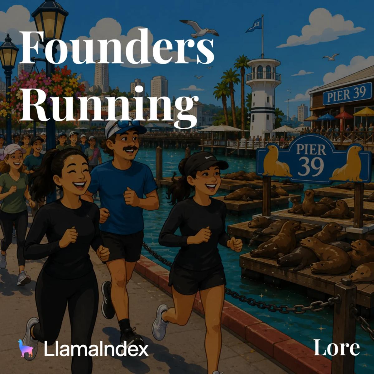 Founders 5k Sunset Run with Lore and LlamaIndex