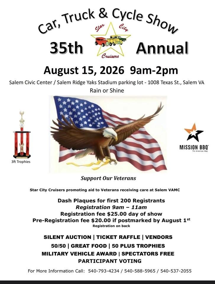 Star City Cruisers 35th Annual Car, Truck & Cycle Show