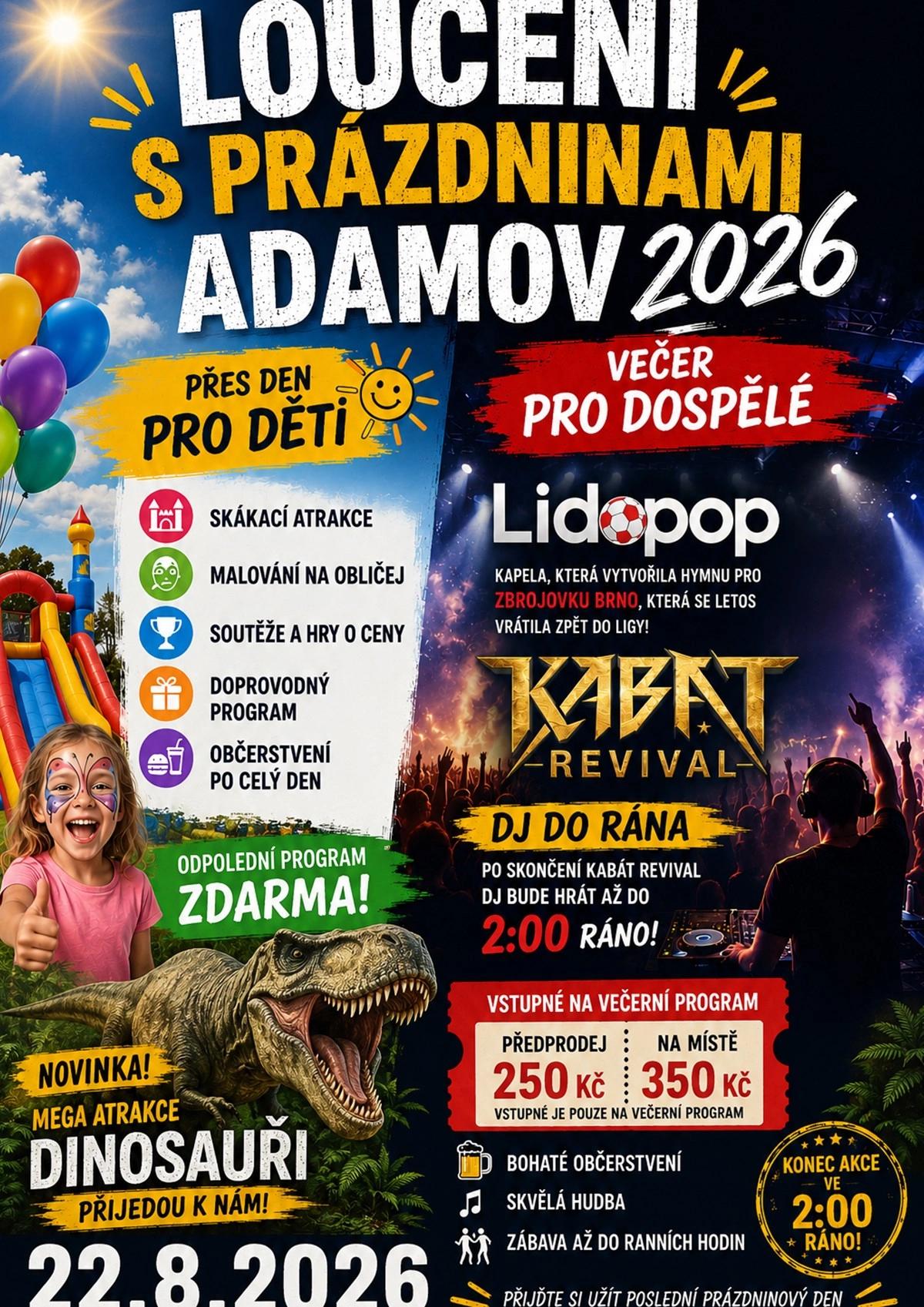 Loučení s prázdninami Adamov
