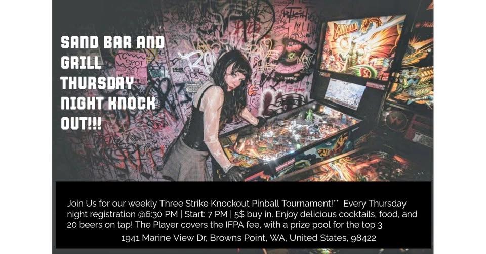 Sand Bar and Grill Weekly Three Strike Knock out