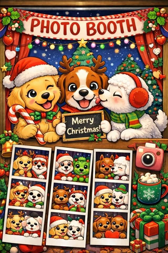 Christmas Theme #2 Photo Booth @ Auntie Jennies