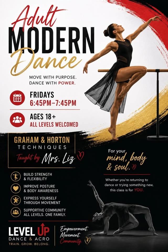 Adult Modern Dance Class-All Levels