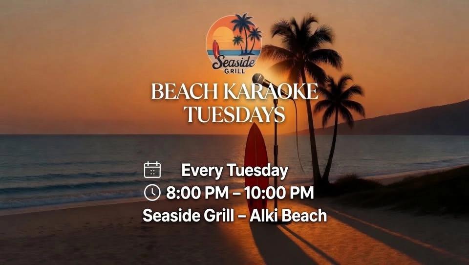 Karaoke on Alki with host Kdjmythikal at Seaside Grill