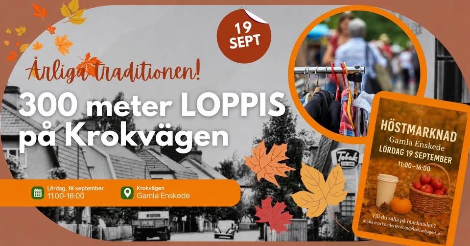 300 meter LOPPIS på Krokvägen 3-35 via Genvägen i Gamla Enskede