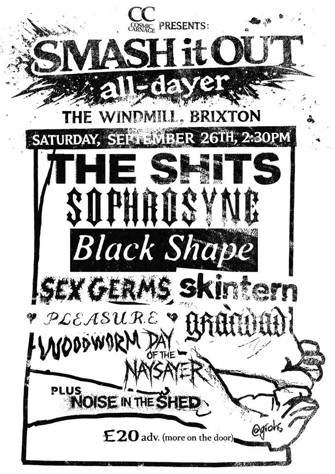 Cosmic Carnage Presents: Smash it Out at the Windmill, Brixton. September 26th, 2026