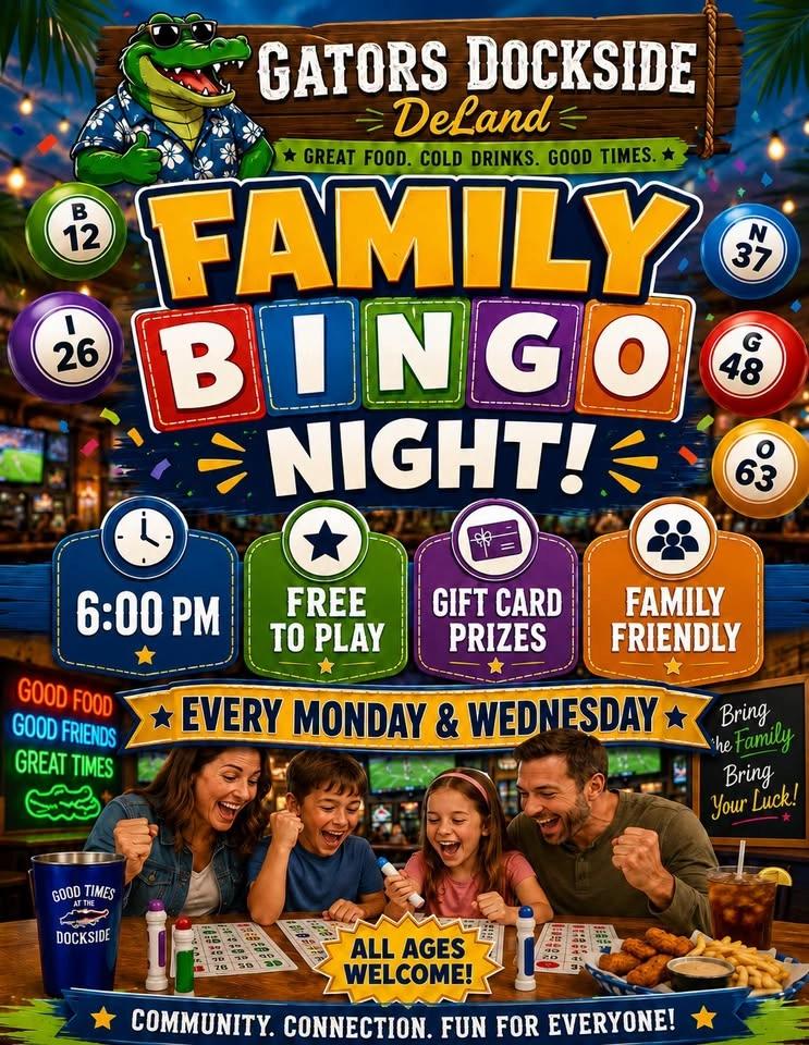 Family Bingo Night @ Gators Dockside Deland