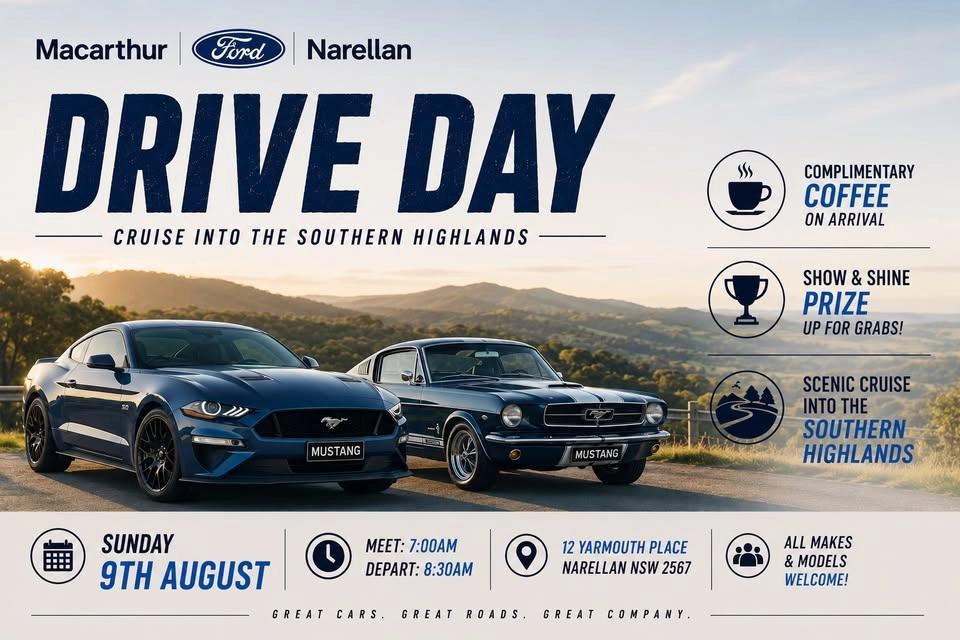 Macarthur Ford Narellan Drive Day! Sunday 9th August