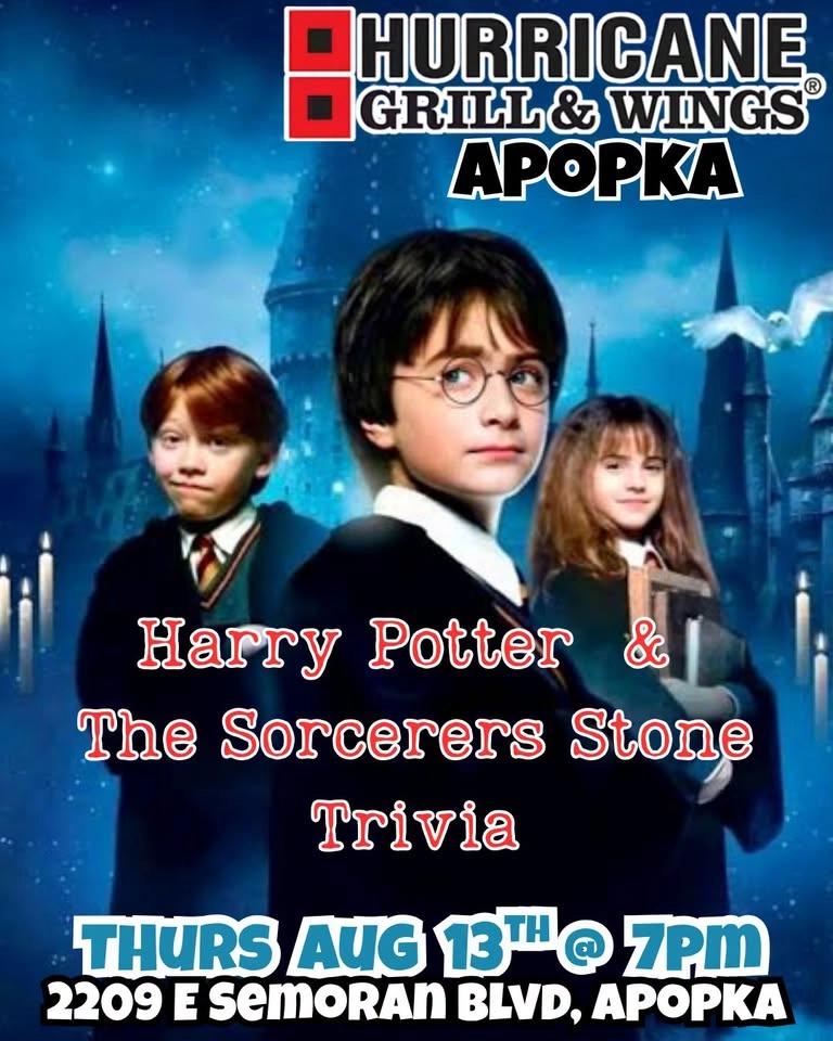Harry Potter & The Sorcerers Stone Trivia (movie) @ Hurricane Grill & Wings Apopka