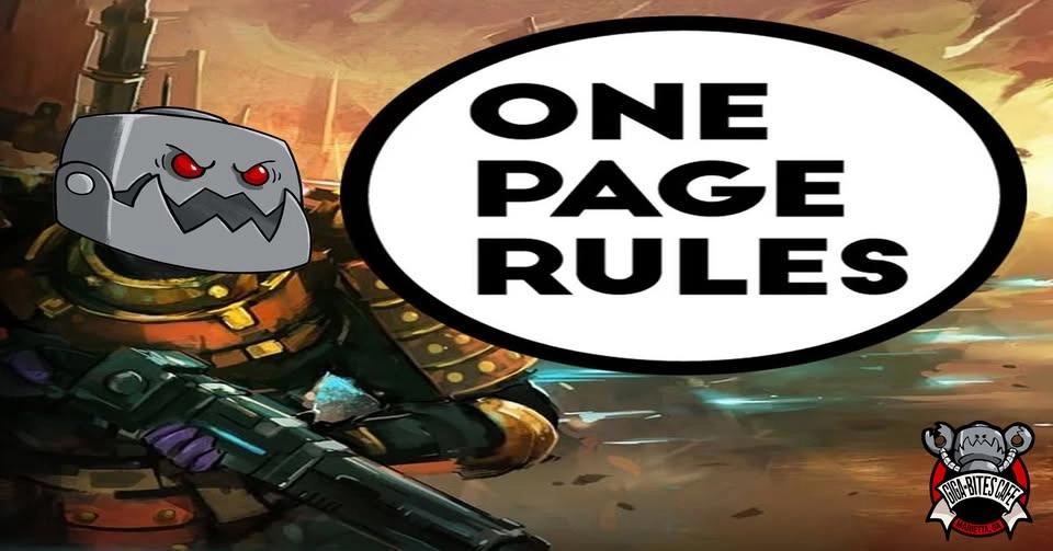 One Page Rules Game Night