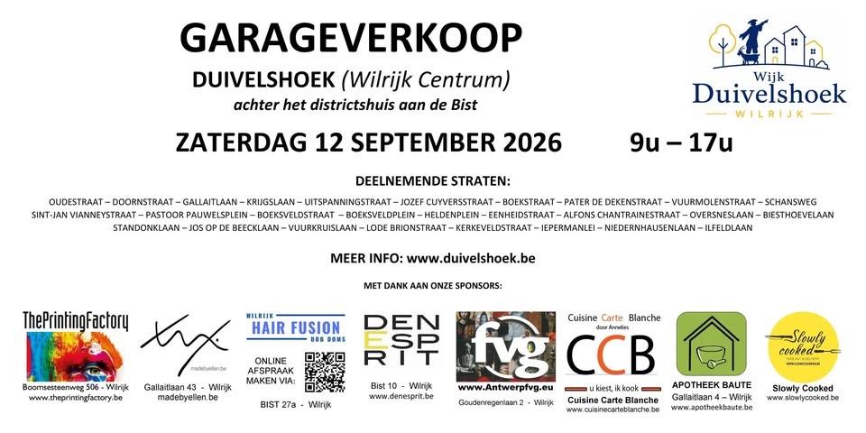 Garageverkoop Duivelshoek Wilrijk