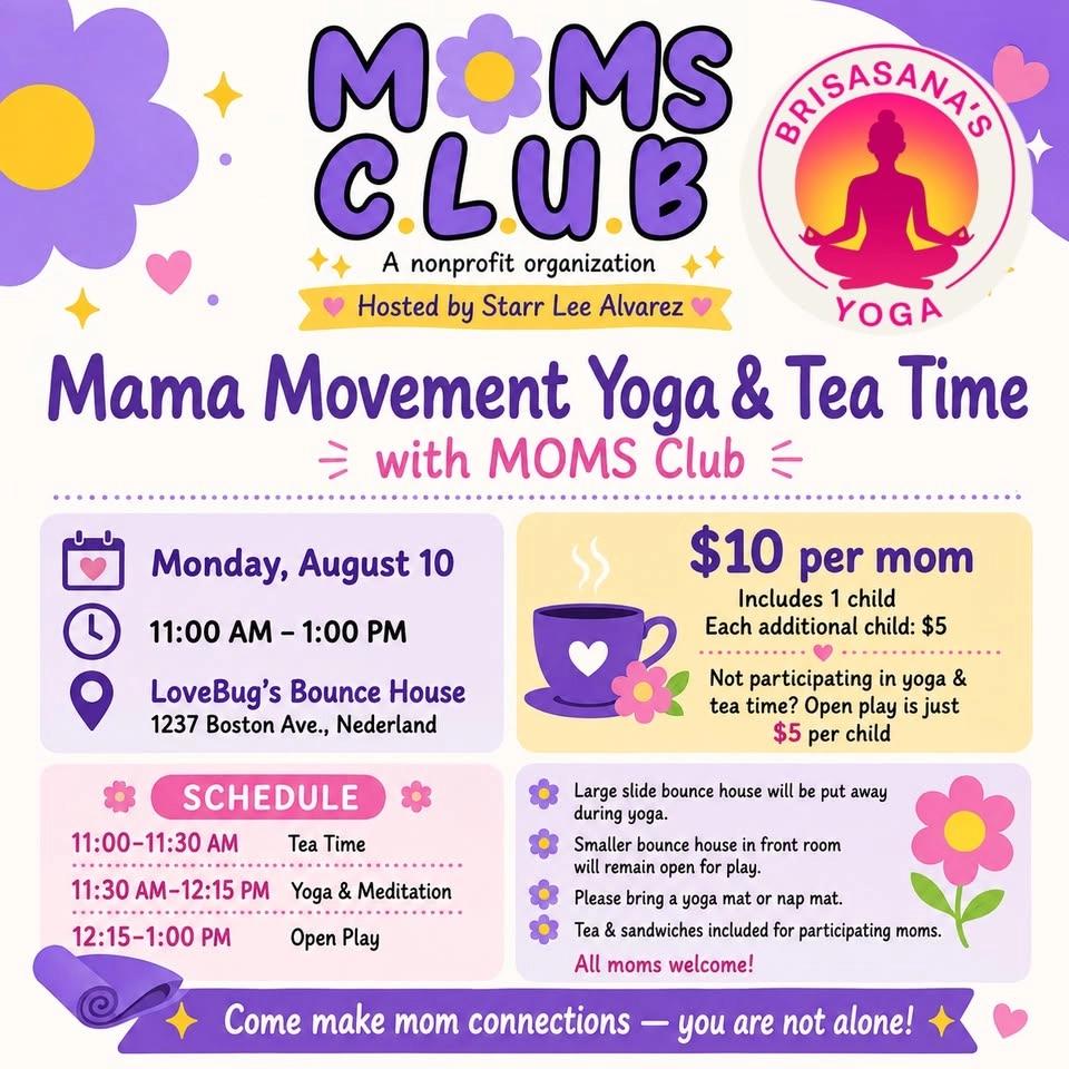 MAMA MOVEMENT YOGA & TEA TIME WITH MOMS CLUB!