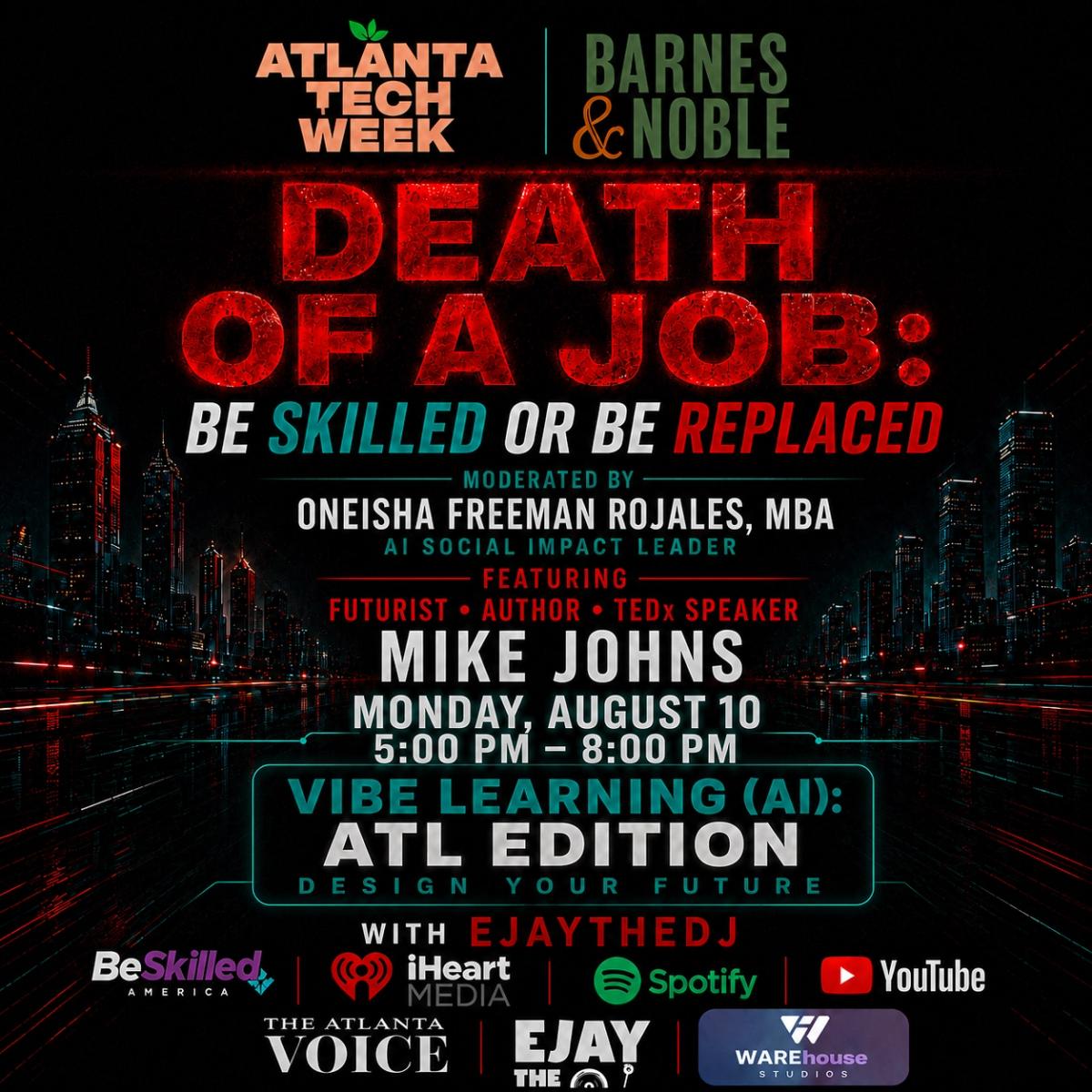 Death of a Job "BeSkilled or BeReplaced' - ft. TEDx Speaker, UNESCO, 3X CES INNOVATION AWARDS JUDGE. F*K VIBE CODING We are Vibe Learning!