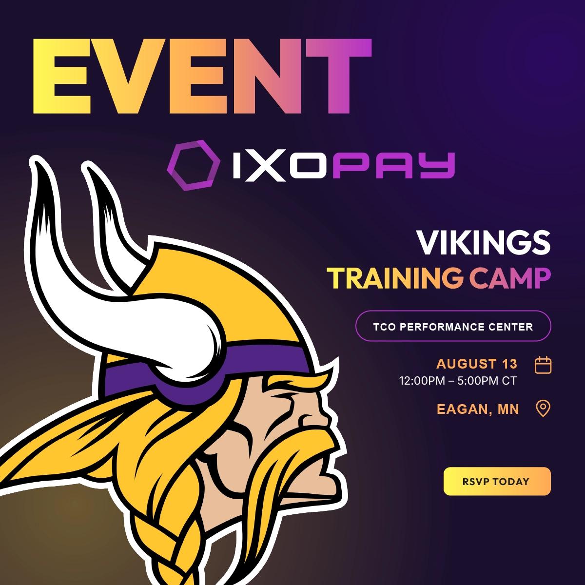 Minnesota Vikings Training Camp with IXOPAY