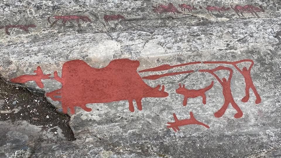 Hällristningsvisning på Himmelstalund