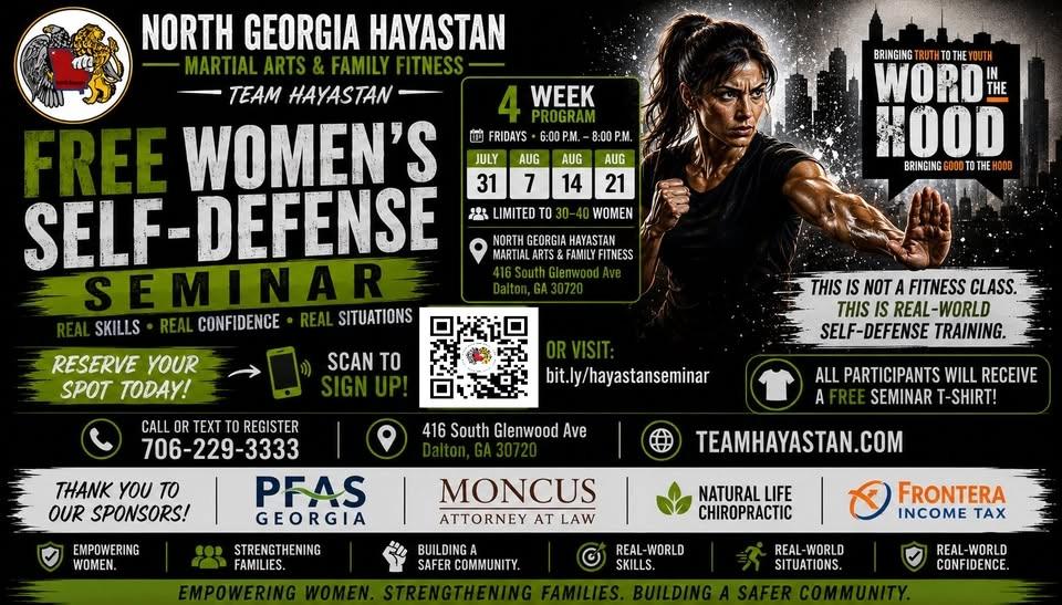 FREE WOMEN’S SELF-DEFENSE SEMINAR