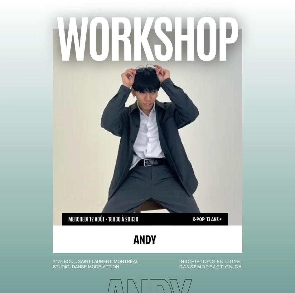 Andy - Workshop K-Pop - 13 ans +