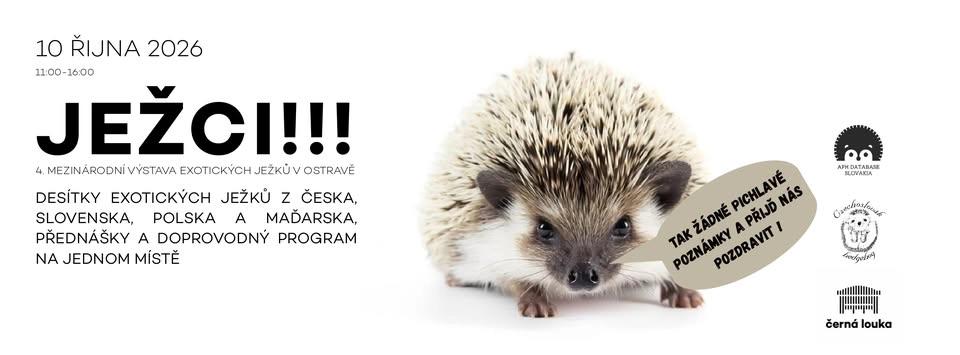 JEŽCI!!! | 4. mezinárodní výstava exotických ježků v Ostravě | 2026